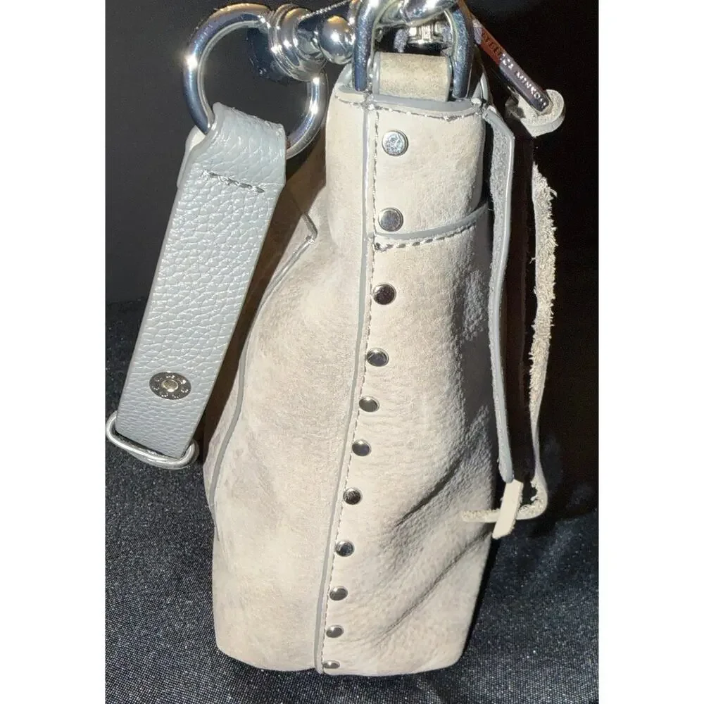 Rebecca Minkoff Darren Top Zip Convertible Crossbody/Shoulder Grey/Taupe Suede